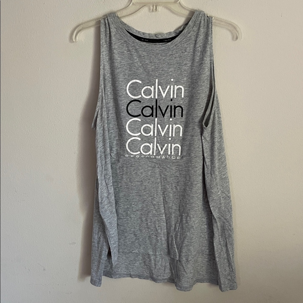 Calvin Klein Heather Gray Sleeveless Top XL